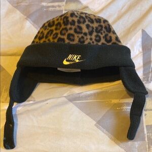 Nike Kids Leopard Print Hat with Black and Yellow Accents